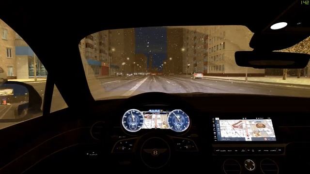 City Car Driving - Bentley Continental GT 2018 - Snow Drive & Night | Logitech G27 смотреть онлайн