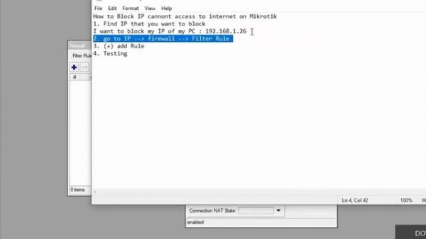 How to Block IP on Mikrotik router , Filter rule on mikrotik, Block IP can't access to internet