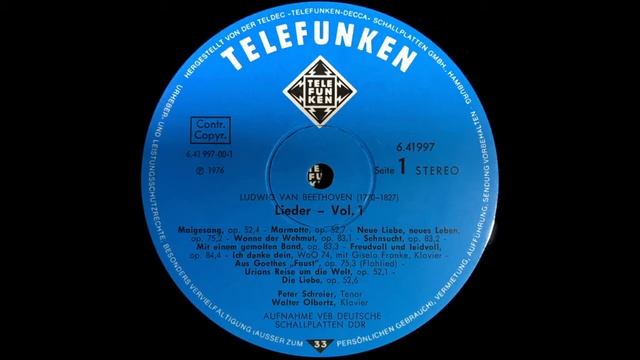 BEETHOVEN Lieder - PETER SCHREIER Vol. I смотреть онлайн