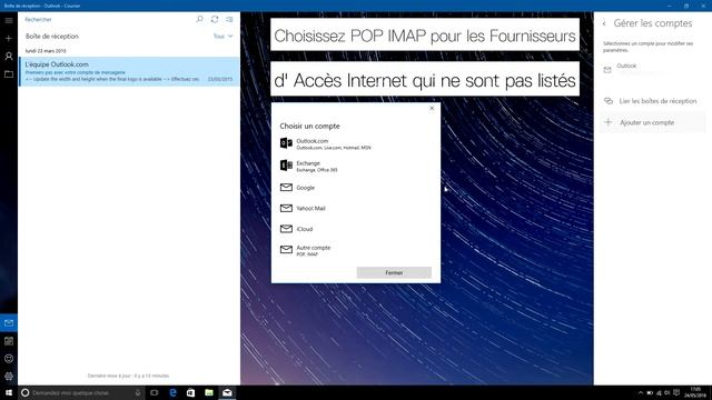 Activer les notifications de message électronique pour l’ application Courrier de Windows 10 смотреть онлайн