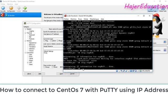 PuTTY with centOs 7 & VirtualBox on windows10 смотреть онлайн