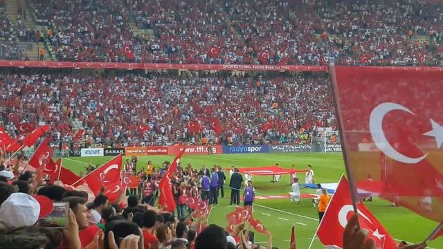 Türkiye Hollanda 3:0 Mac baslamadan önce Mehter Marsi Kadro okunurken Türkei Holland HD смотреть онлайн