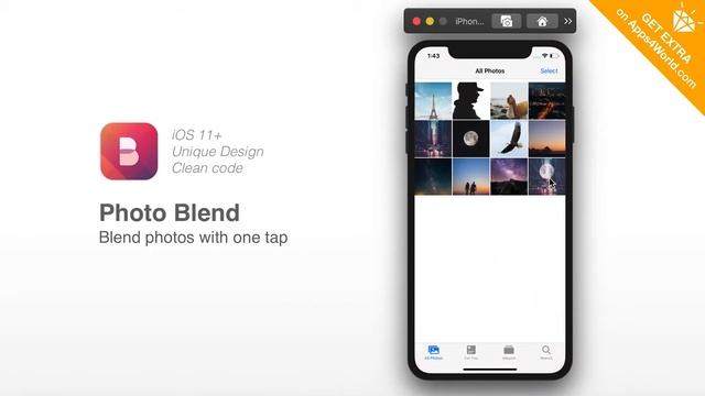 Photo Blend - iOS app template - Blend Apply filters in Xcode - Swift source code from scratch смотреть онлайн