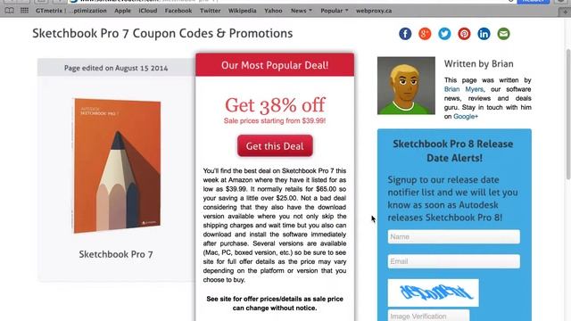 AutoDesk Sketchbook Pro 7 - Coupons codes from SoftwareVoucher.com смотреть онлайн