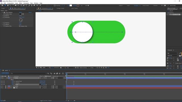 Iphone Switch Button Animation in After Effects Tutorial смотреть онлайн
