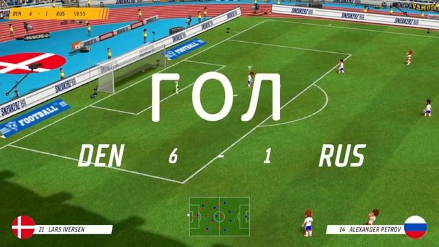 Super Soccer Blast: America VS Europe | Euro 2020 | Denmark VS Russia - 8:3