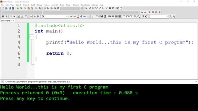 C Programming-Hello World...this is my first C program! смотреть онлайн