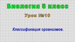 Биология 5 класс (Урок№10 - Классификация организмов.)