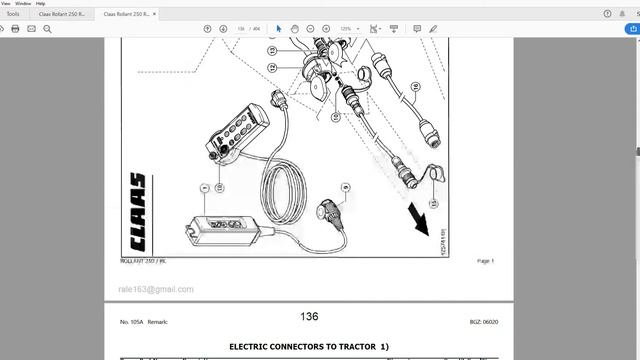 Claas Rollant 250 RC  - Parts Catalog