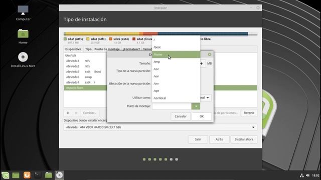Instalar Linux Mint | Junto a Windows 10 | Disco mbr (BIOS) | instalación paso a paso | Tutorial смотреть онлайн