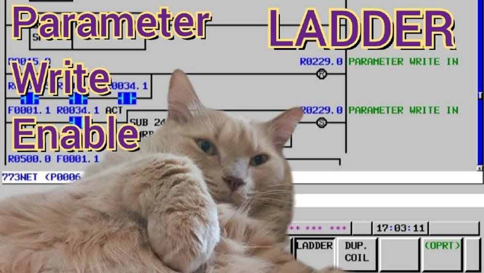 Разрешение на запись параметров в ладдере. PWE Fanuc Ladder. смотреть онлайн