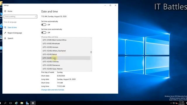 Configure Date, Time and Time Zone settings in Server 2016. смотреть онлайн