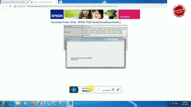 how to install printer drivers for EPSON M100 series | EPSON Inkjet printer | Something Techky смотреть онлайн