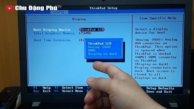 Xuất màn hình laptop ra màn hình ngoài trong BIOS NTN? смотреть онлайн