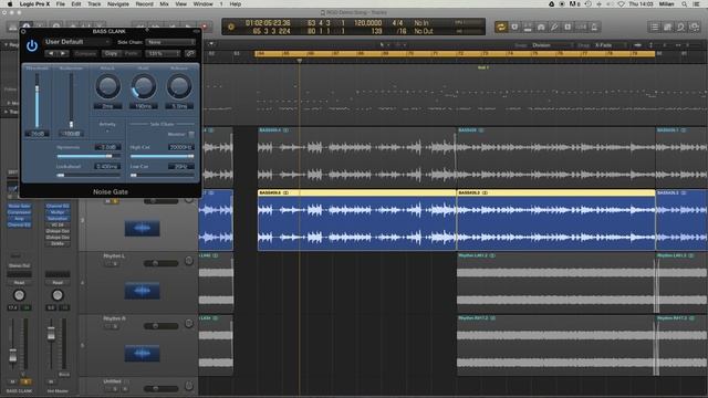 Tight metal/djent bass tone w/ Logic Pro X plugins (real & MIDI bass) смотреть онлайн