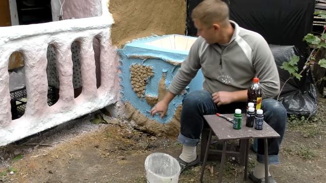 Лепнина из глины | Покраска известью | Приготовление раствора из глины