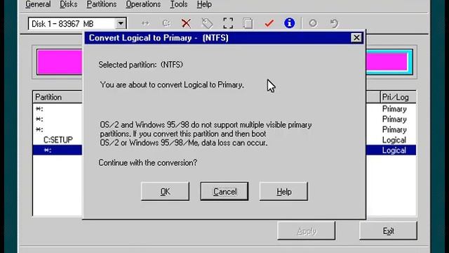 Partition Magic for DOS full features смотреть онлайн
