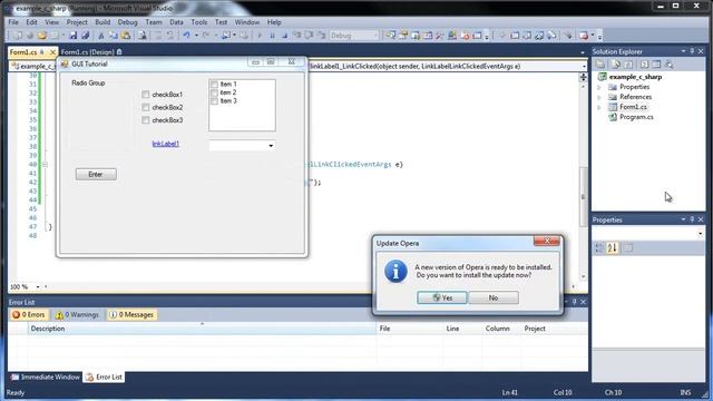C#.Net Tutorial 22 - Introduction to the Graphical User Interface смотреть онлайн