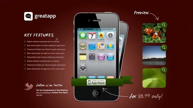 Free iPhone App Web Template - showcase #12 смотреть онлайн