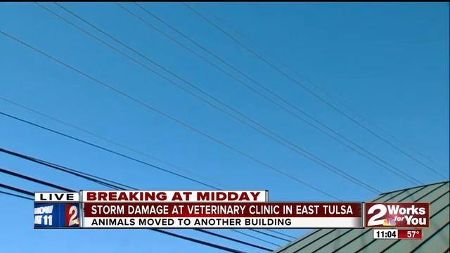 East Tulsa Veterinary Clinic damaged from last night's storm смотреть онлайн