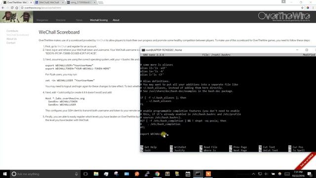 OverTheWire and WeChall Setup for Windows 10 смотреть онлайн