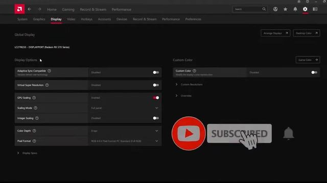 RX 570 AMD Radeon Settings |