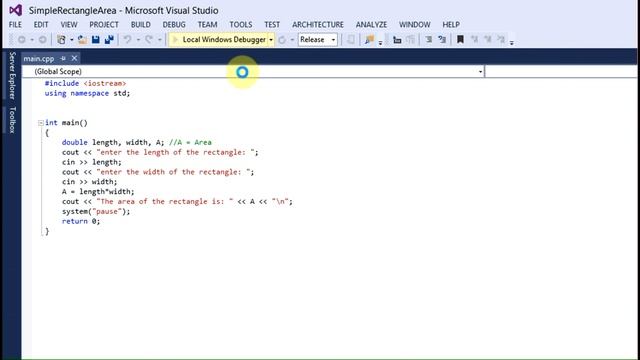 Simple Rectangle Area C++ Compile Instructions for Visual Studio смотреть онлайн