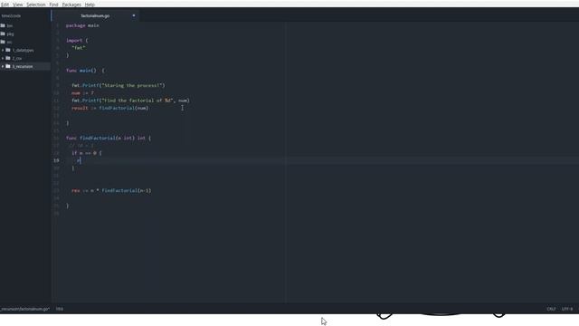 Factorial using Recursion in Golang | Time2Code | TimeToGolang смотреть онлайн