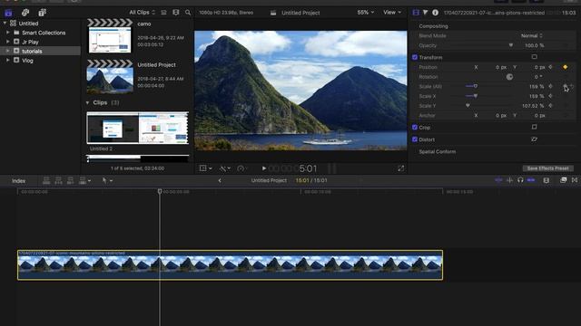 How to Pan and Zoom over a photo in Final Cut Pro смотреть онлайн