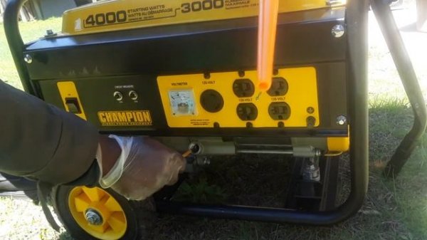 Champion Generator oil change