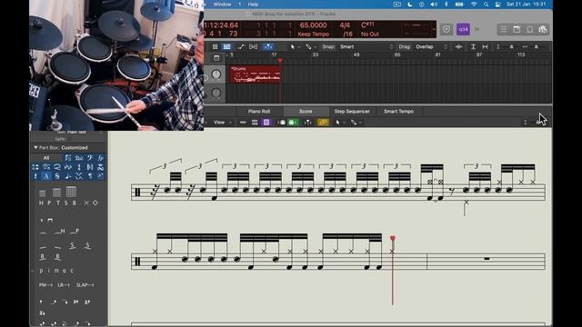 Logic Pro X real time drum notation смотреть онлайн