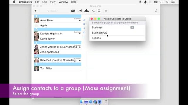 macOS: How to create groups and assign contacts to groups смотреть онлайн