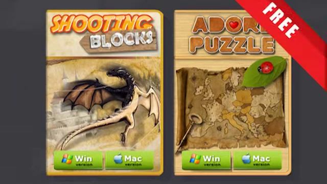 The Mac version of free games "Shooting Blocks" and "Adore Puzzle" смотреть онлайн