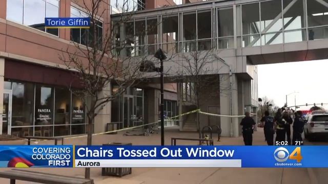 Chairs Thrown Out Of Broken Window On Children's Hospital Campus смотреть онлайн