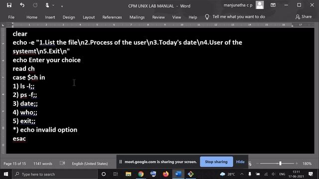 In ಕನ್ನಡ - Example Unix shell Script with ls ps date who command смотреть онлайн
