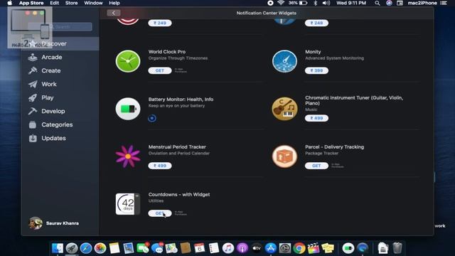 How to Add Remove widget on notification center(Mac) смотреть онлайн