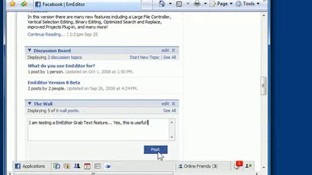 EmEditor (text editor) Grab Text feature смотреть онлайн