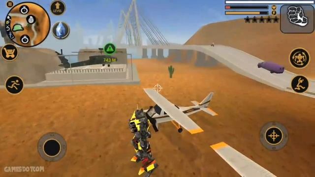 Vegas Crime Simulator #New Update Robot Truck Airplane (by Naxeex LLC) Android Gameplay HD смотреть онлайн