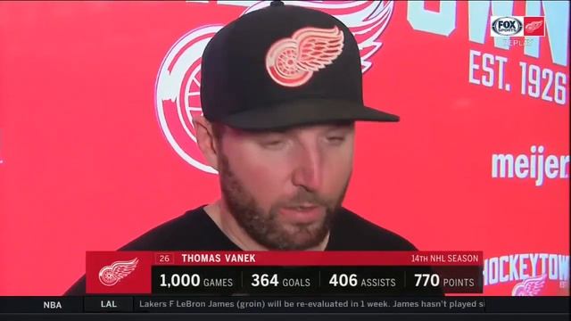 Red Wings LIVE 1.4.19: Thomas Vanek смотреть онлайн