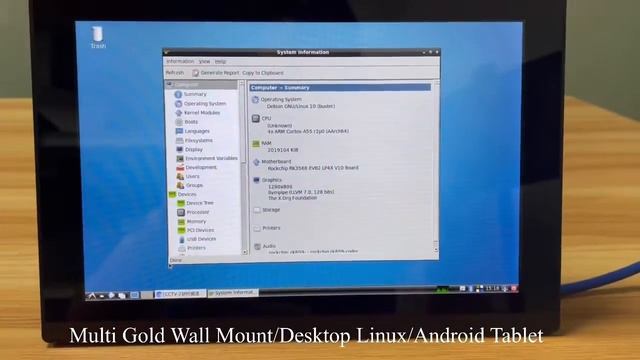 PoE power 10 inch android Linux Tablet VESA wall mounted or Desktop смотреть онлайн