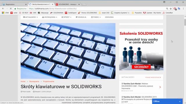 Pasek podręczny w SOLIDWORKS czyli skrót klawiszowy S смотреть онлайн