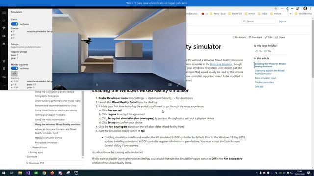 Setup Windows Mixed Reality simulator for Blender/UPBGE смотреть онлайн