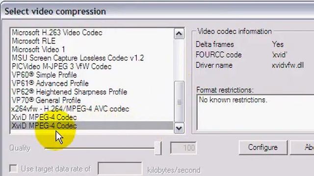 Codec settings смотреть онлайн