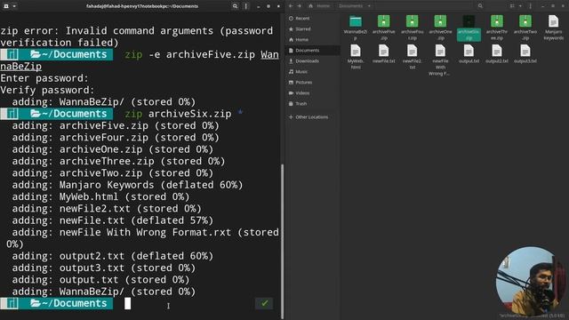 How To Zip And Unzip File In Terminal (Manjaro Linux) #28