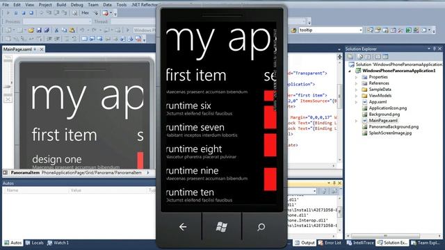 Windows Phone 7 - Panorama Control смотреть онлайн