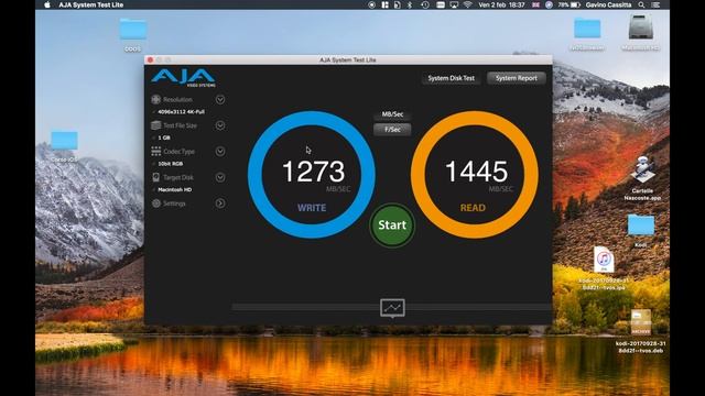 Macbook Pro Aja Disk Speed Test смотреть онлайн