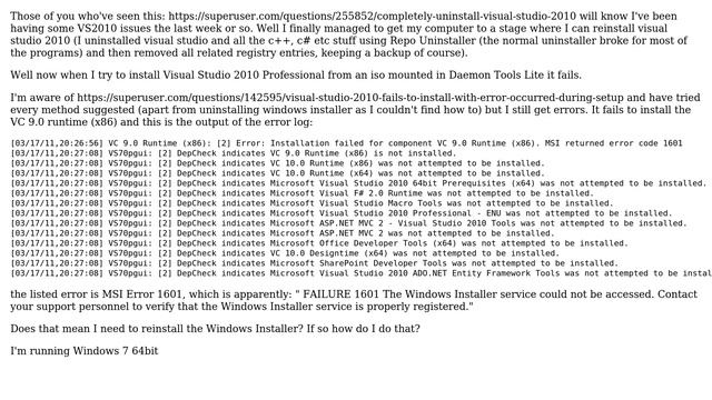 Visual Studio 2010 Fails to Install VC 9.0 Runtime (2 Solutions!!) смотреть онлайн