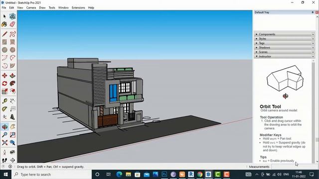 SKETCHUP 2021 TUTORIALS FOR BEGINNERS #2-STANDARD CAMERA VIEW смотреть онлайн
