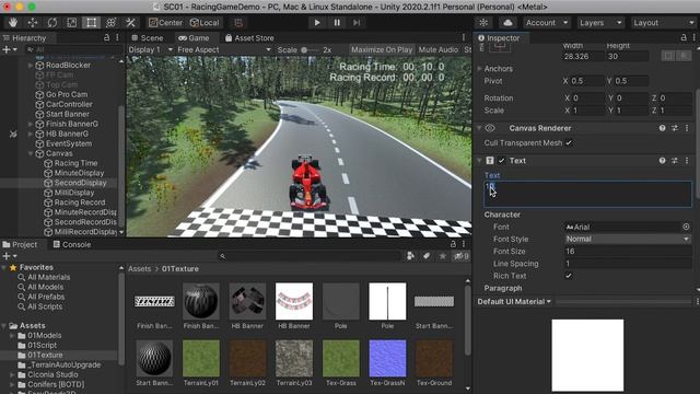 Count Time and Post Time on Screen Display in Unity 3D. Car Racing Game Lesson4 смотреть онлайн