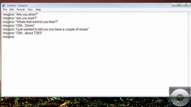 How make a Windows Style message box using notepad смотреть онлайн
